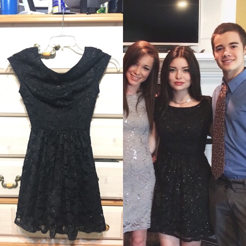 black cocktail dress